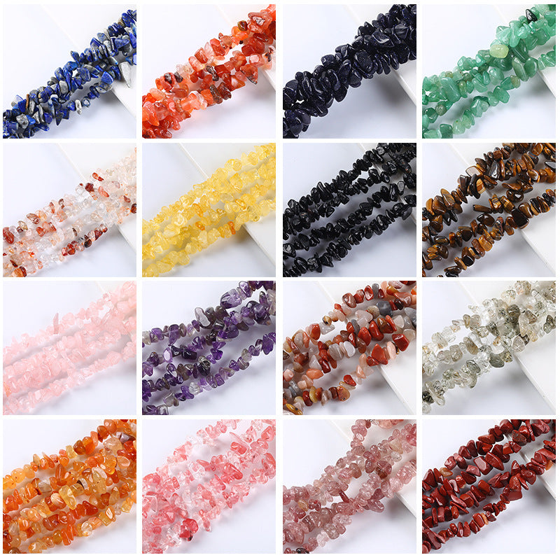 Natural Crystal Gemstone Polished Irregular Crushed Stone Beads Jewelry Accessories