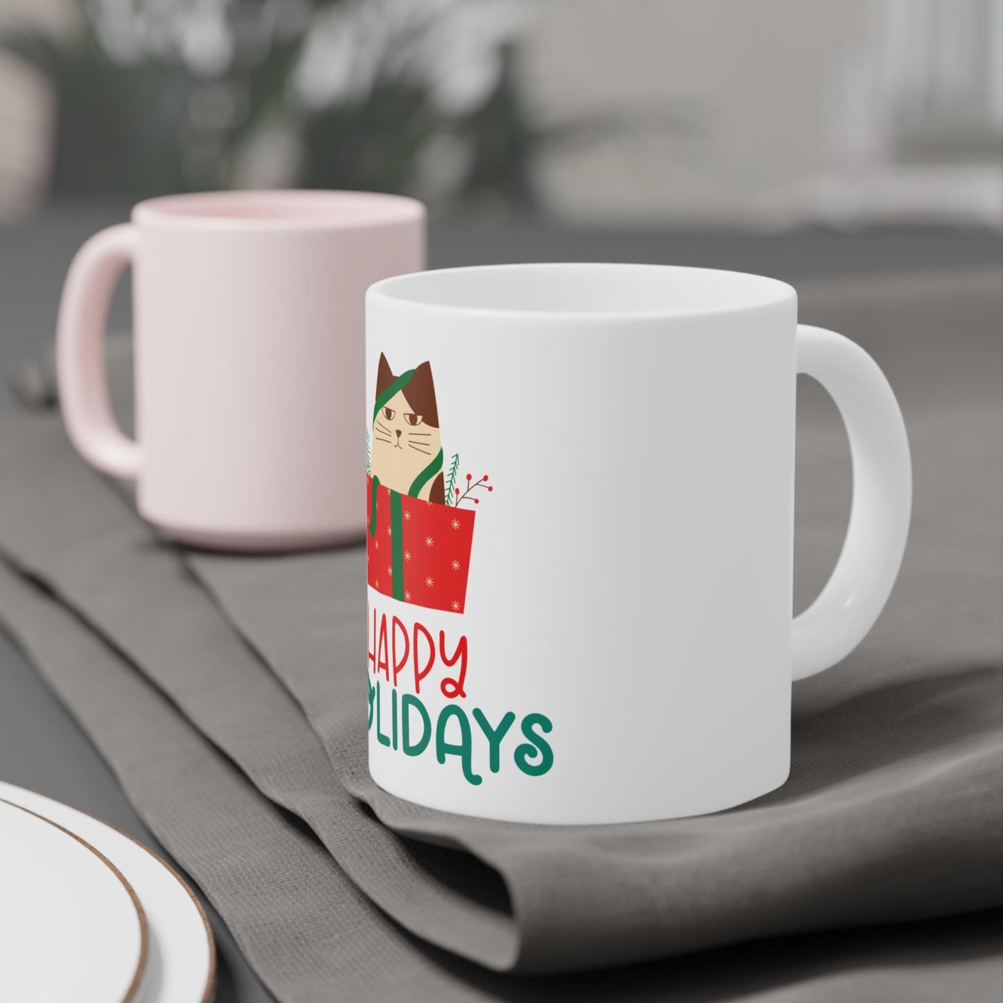 Large Holiday Ceramic Mugs (20oz)