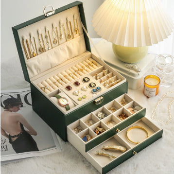 Jewelry Storage Box High-grade Exquisite Necklace Earrings Gold Jewelry Hand Jewelry Box