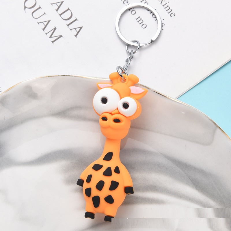 New Big Eye Animal Doll Big Eye Monkey Keychain