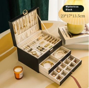 Jewelry Storage Box High-grade Exquisite Necklace Earrings Gold Jewelry Hand Jewelry Box