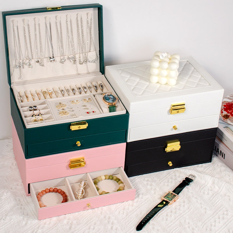 Jewelry Storage Box High-grade Exquisite Necklace Earrings Gold Jewelry Hand Jewelry Box