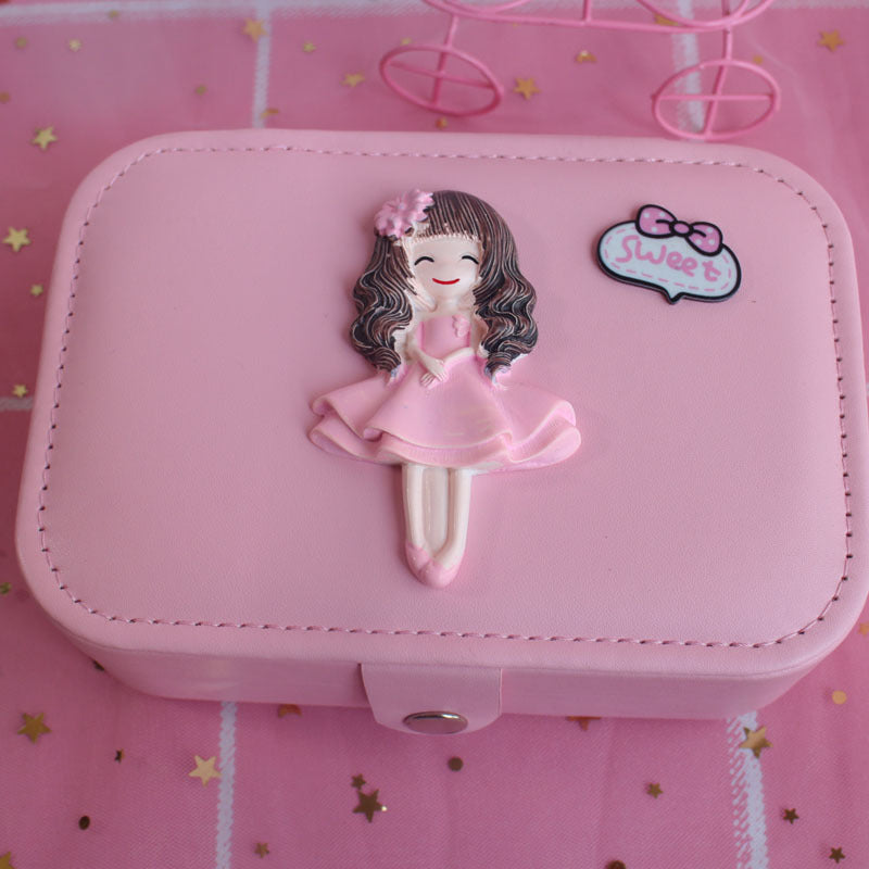 Cartoon Children Portable Jewelry Flannel Jewelry Box