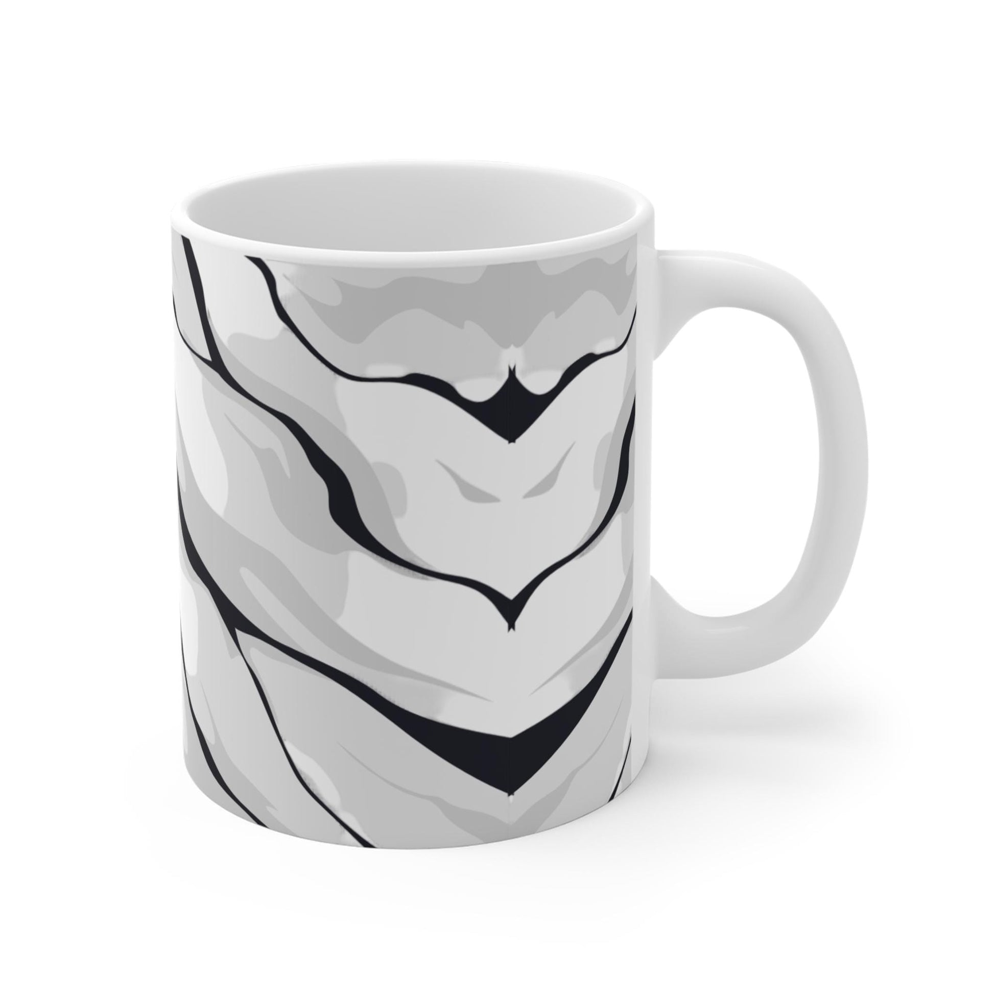 Abstract Marble Wave Mug | Black White Stone Pattern Ceramic Mug