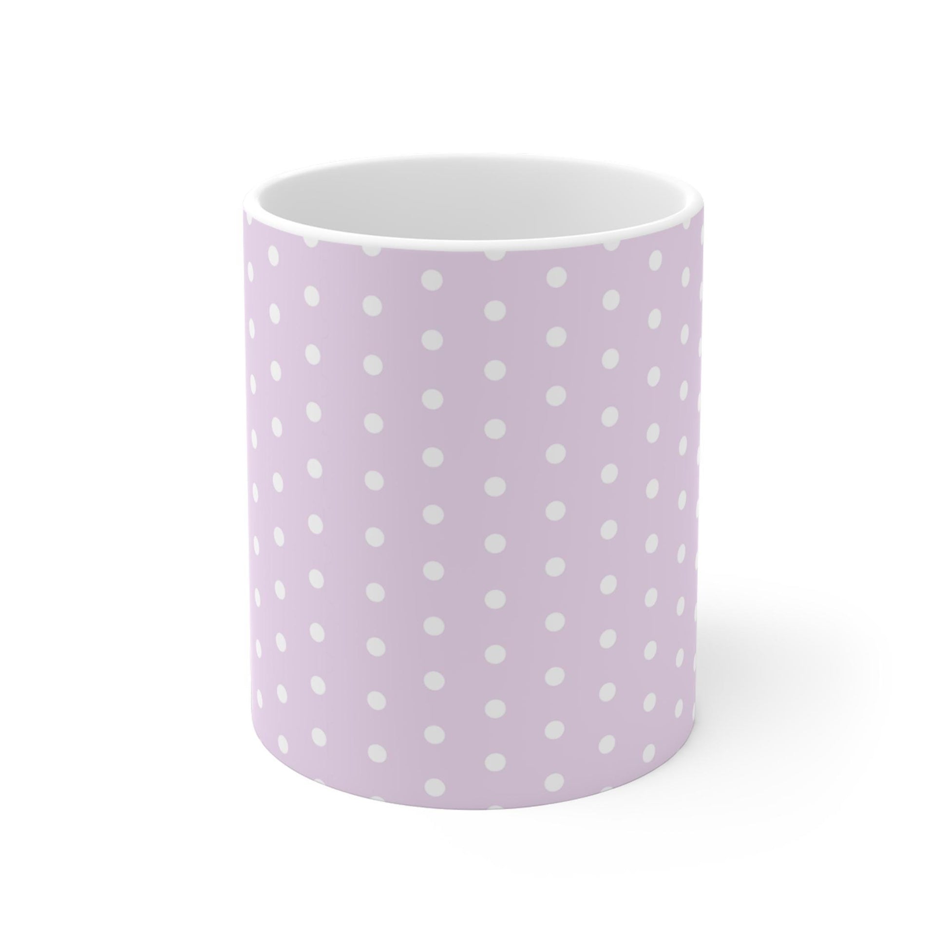 Lavender Polka Dot Mug | Ceramic Coffee Cup